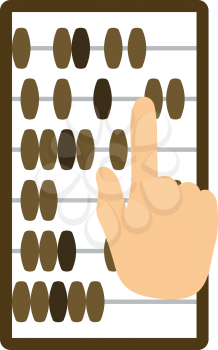 Abacus  Icon. Flat color design. Startup series. Vector illustration.