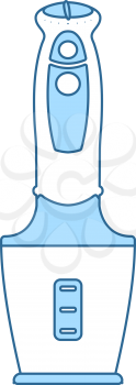 Baby Food Blender Icon. Thin Line With Blue Fill Design. Vector Illustration.