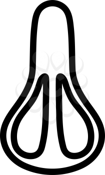 Bike Seat Icon Top View. Bold outline design with editable stroke width. Vector Illustration.