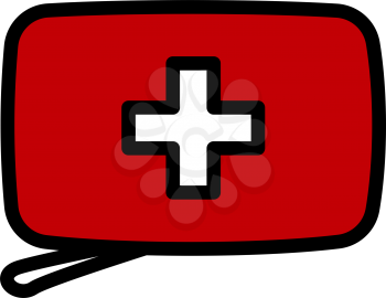 Alpinist First Aid Kit Icon. Editable Bold Outline With Color Fill Design. Vector Illustration.