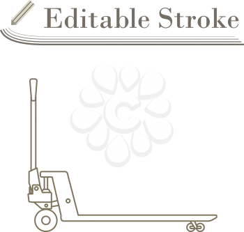 Hydraulic Trolley Jack Icon. Editable Stroke Simple Design. Vector Illustration.
