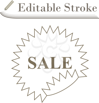 Sale Tag Icon. Editable Stroke Simple Design. Vector Illustration.