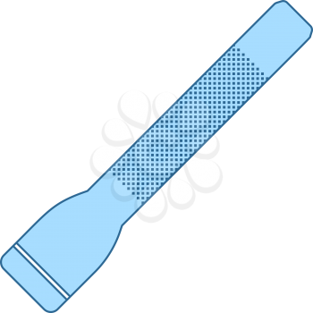 Police Flashlight Icon. Thin Line With Blue Fill Design. Vector Illustration.