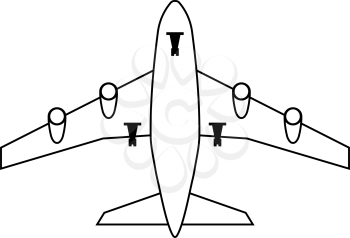 Airplane Takeoff Icon. Outline Simple Design. Vector Illustration.