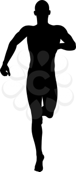 Standing Pose Man Silhouette. Very smooth and detailed. Vector illustration.    