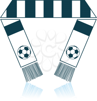 Football Fans Scarf Icon. Shadow Reflection Design. Vector Illustration.
