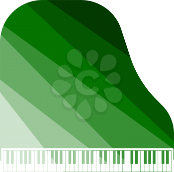Grand Piano Icon. Flat Color Ladder Design. Vector Illustration.