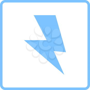 Reversed Bolt Icon. Blue Frame Design. Vector Illustration.