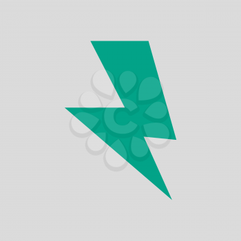 Reversed Bolt Icon. Green on Gray Background. Vector Illustration.
