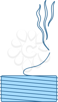 Solder Wire Icon. Thin Line With Blue Fill Design. Vector Illustration.