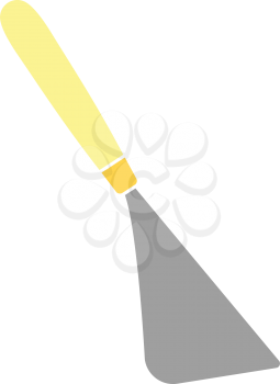 Palette Knife Icon. Flat Color Design. Vector Illustration.