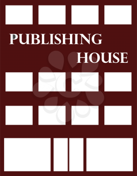 Publishing House Icon. Flat Color Design. Vector Illustration.