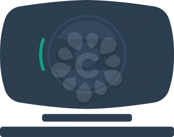 Webcam Icon. Flat Color Design. Vector Illustration.