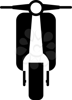 Scooter Icon. Black Stencil Design. Vector Illustration.