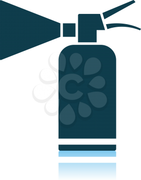 Extinguisher Icon. Shadow Reflection Design. Vector Illustration.