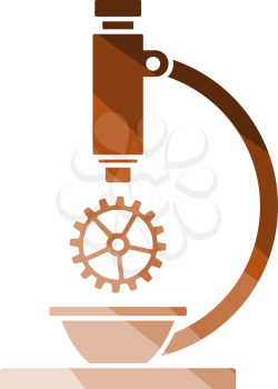 Research Icon. Flat Color Ladder Design. Vector Illustration.