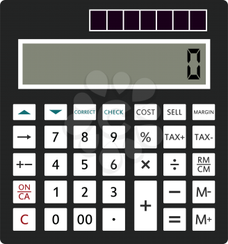 Statistical Calculator Icon. Flat Color Design. Vector Illustration.