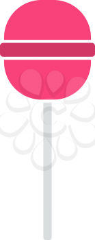 Stick Candy Icon. Flat Color Design. Vector Illustration.