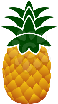 Icon Of Pineapple In Ui Colors. Flat Color Design. Vector Illustration.