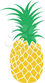 Pineapple Icon. Flat Color Design. Vector Illustration.