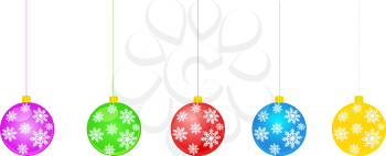 Royalty Free Clipart Image of Christmas Ornaments