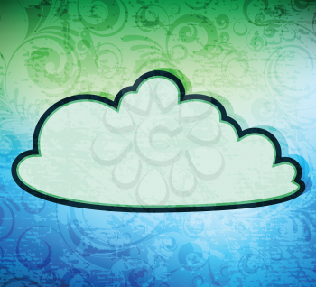 Royalty Free Clipart Image of a Colorful Cloud Background