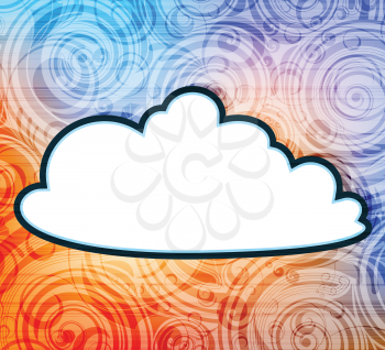Royalty Free Clipart Image of a Colorful Cloud Background