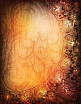 Royalty Free Clipart Image of an Ornate Background