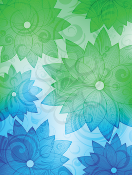 Royalty Free Clipart Image of an Abstract Flora Background