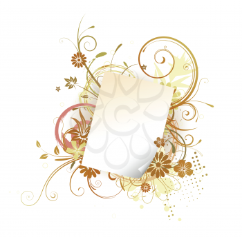 Royalty Free Clipart Image of a Floral Design