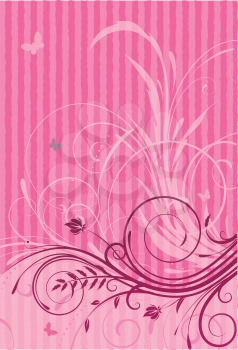 Royalty Free Clipart Image of an Abstract Floral Background