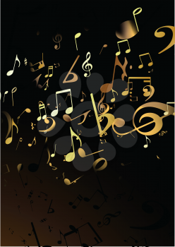 Royalty Free Clipart Image of an Abstract Musical Background