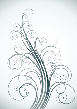 Royalty Free Clipart Image of a Decorative Floral Background