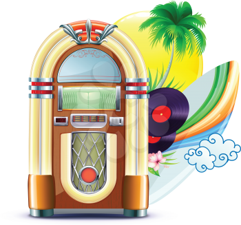 Royalty Free Clipart Image of a Jukebox