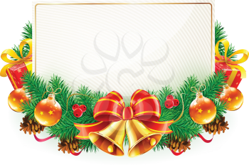 Royalty Free Clipart Image of Christmas Decorations