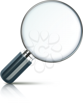 Royalty Free Clipart Image of a Magnifying Glass