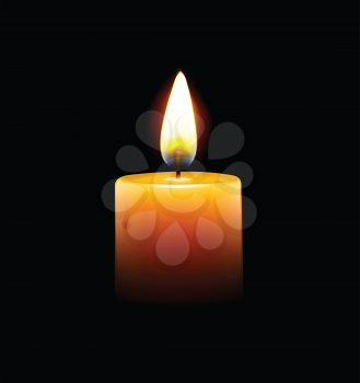 Royalty Free Clipart Image of a Candle