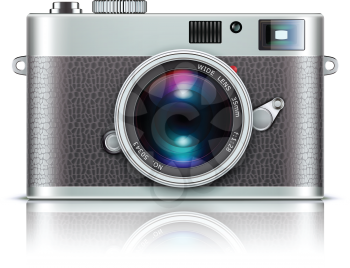 Royalty Free Clipart Image of a Retro Camera