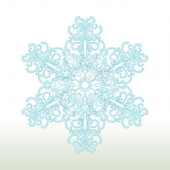 Royalty Free Clipart Image of a Decorative Snowflake