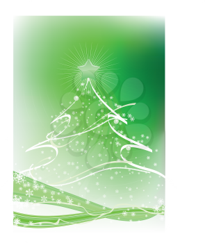 Royalty Free Clipart Image of a Christmas Tree Background