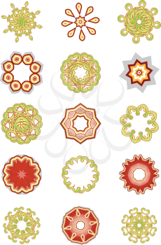 Royalty Free Clipart Image of Floral Elements