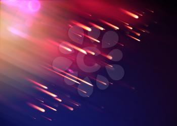Vector illustration of abstract background with blurred magic neon light rays 