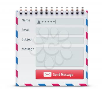 Vector illustration of mail form concept