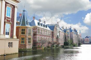 Binnenhof Palace in Den Haag, Netherlands. Dutch Parlament buildings 