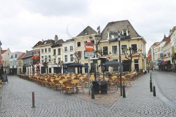 Street cafe in the Dutch city of Breda. Netherlands