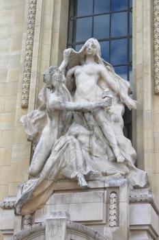 Statue in Petit Palace. Paris. France