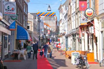 DORDRECHT, THE NETHERLANDS - SEPTEMBER 28: People on the celebratory street on September 28, 2013 in Dordrecht, Netherlands 