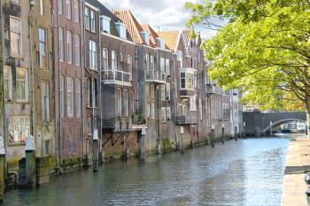 House on a canal in Dordrecht, Netherlands