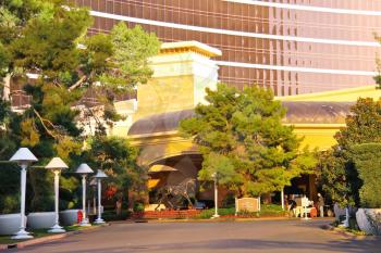 LAS VEGAS, NEVADA, USA - OCTOBER 21, 2013 :  Wynn Hotel and Casino  in Las Vegas, Nevada. The hotel has 2,716 rooms and opened in 2005.