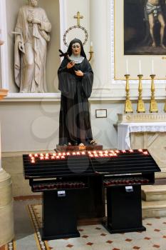 SAN MARINO. SAN MARINO REPUBLIC - AUGUST 08, 2014: Altar in the Basilica of San Marino. The Republic of San Marino